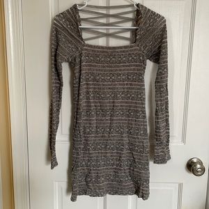 Free People Gray and Pink body con Dress